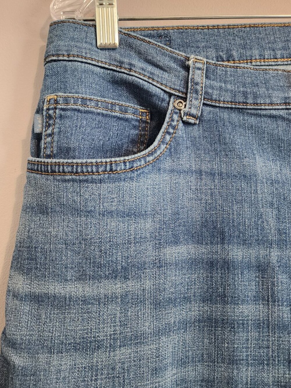 2/$22 Lee Mid Rise Relaxed Fit Straight Leg Blue Jeans Size 14 Long - Picture 4 of 12